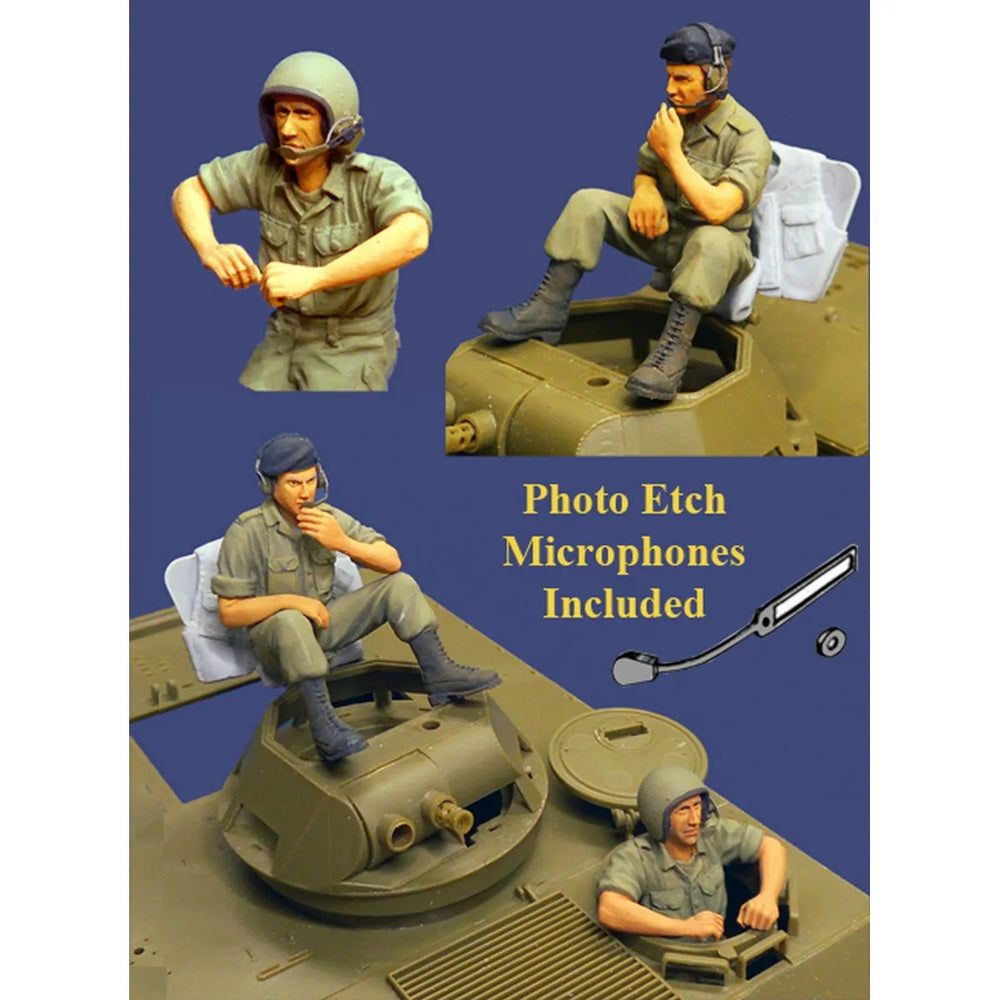 1/35 Cold War Soviet Vehicle Crew, 2 Figures, Resin Model Figure Kit, Unassembled and Unpainted