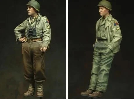 1/35 WWII US Army Tank Crew Soldier, Resin Model Figure Kit, Unassembled and Unpainted
