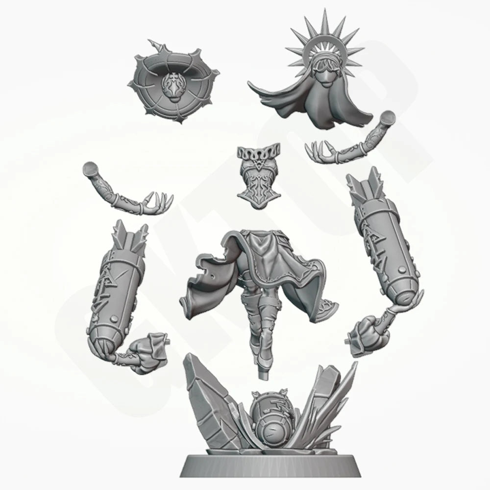 1/24 Dark Witch, Resin Model Figure Kit, Fantasy Theme, Unassembled and Unpainted