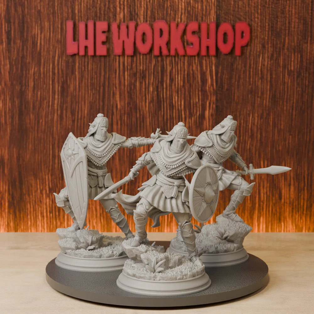 38mm Elf Cultist Warriors, 4 Figures, Resin Model Figure Kit, Fantasy Theme, Unassembled and Unpainted