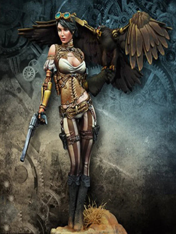 1/24 Ancient Winged Female Warrior, Resin Model Figure Kit, Unassembled and Unpainted