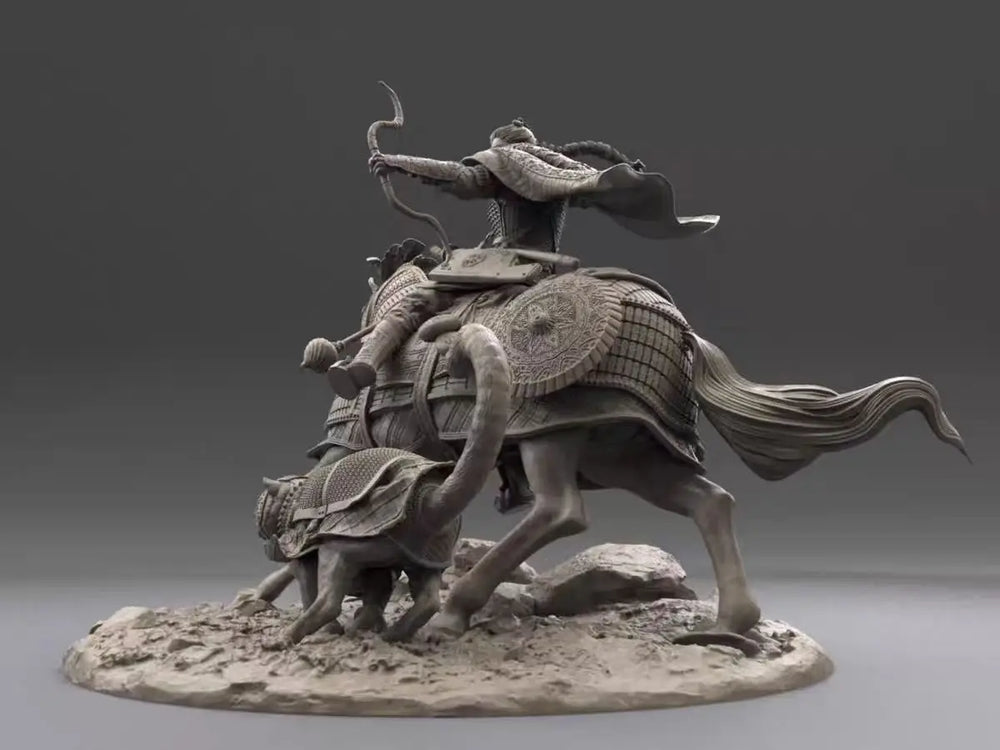 1/24 Medieval Cavalry Warriors, 3 Figures, Resin Model Diorama Kit, Unassembled and Unpainted