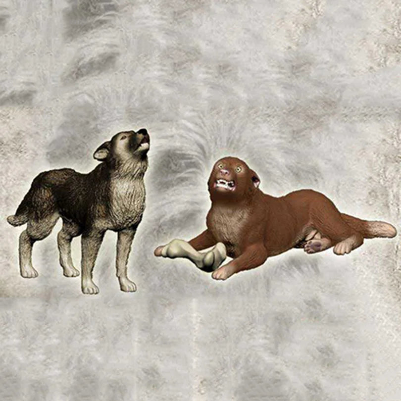 1/35 Wolf & Seal, 2 Figures, Resin Model Creature Kit, Wildlife Theme, Unassembled and Unpainted