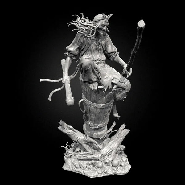 65mm Witch, Resin Model Figure Kit, Fantasy Theme, Unassembled and Unpainted