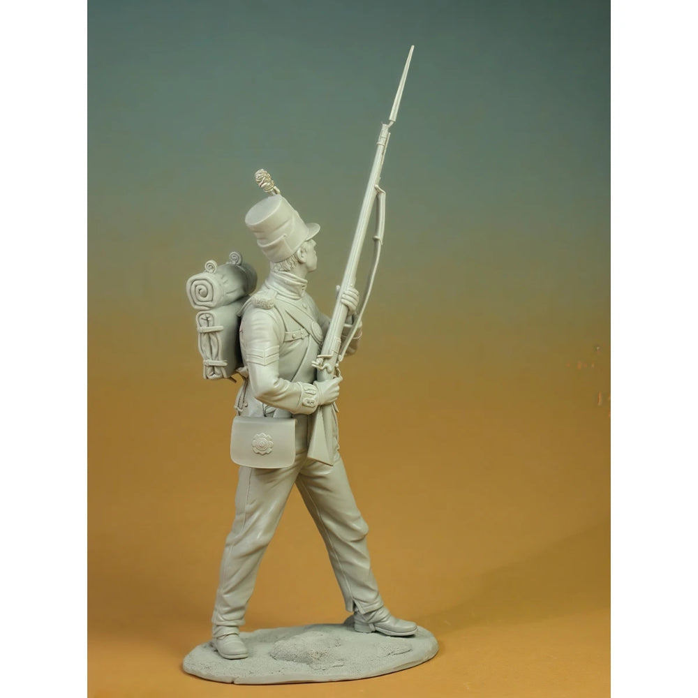 75mm Napoleonic British Guards Infantry Corporal, Resin Model Figure Kit, Unassembled and Unpainted