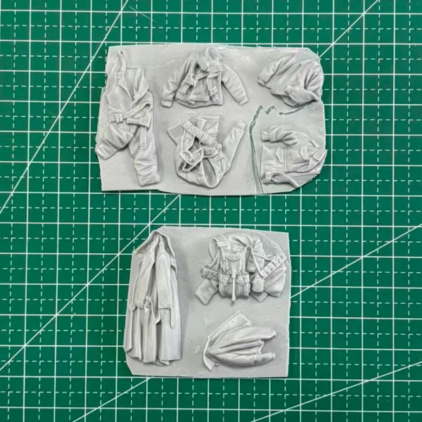 1/35 WWII US Army Soldiers with Equipment, 5 Figures, Resin Model Figure Kit, Unassembled and Unpainted