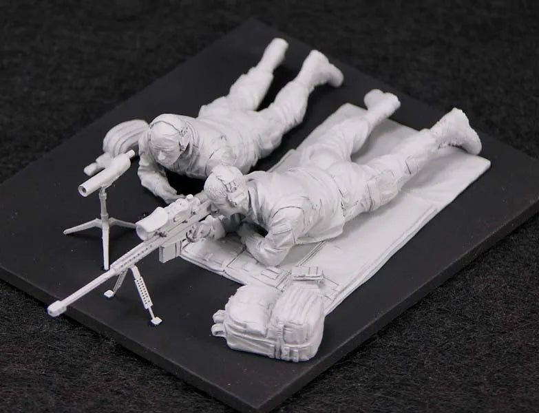 1/35 Modern US Sniper Team, 2 Figures, Resin Model Figure Kit, Unassembled and Unpainted