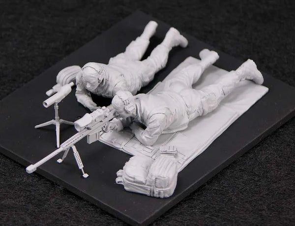 1/35 Modern US Sniper Team, 2 Figures, Resin Model Figure Kit, Unassembled and Unpainted