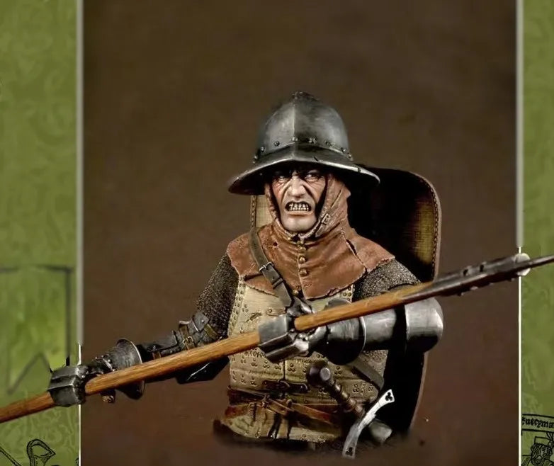 1/10 WWI Soldier with Brodie Helmet, Resin Model Figure Kit, Unassembled and Unpainted