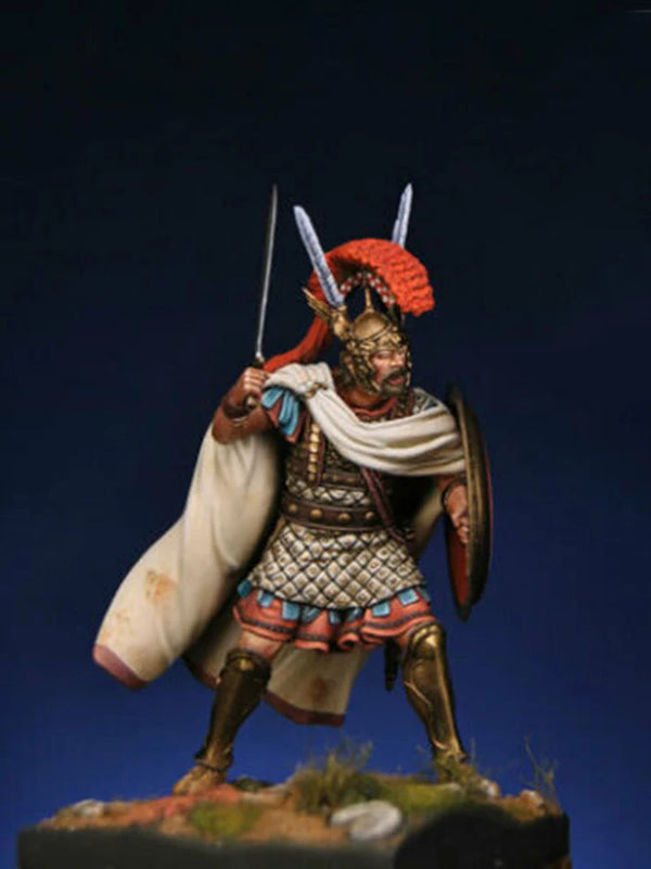 75mm Ancient Fantasy Horned Warrior Officer, Resin Model Figure Kit, Unassembled and Unpainted