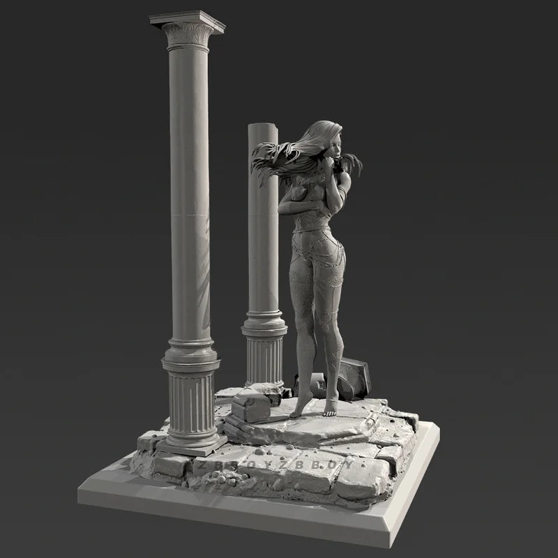 75mm Female Stage Star, Resin Model Figure Kit, Unassembled and Unpainted
