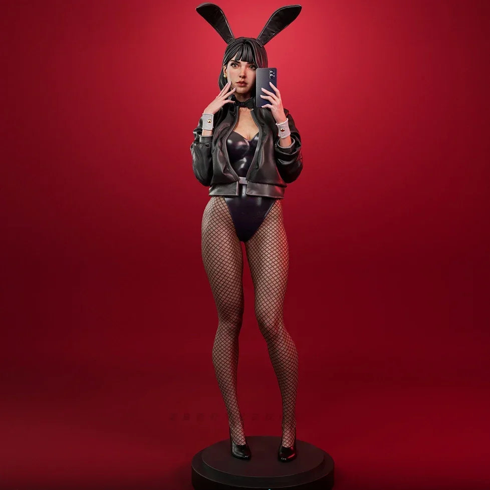 75mm Bunny Girl Pinup, Resin Model Figure Kit, Unassembled and Unpainted
