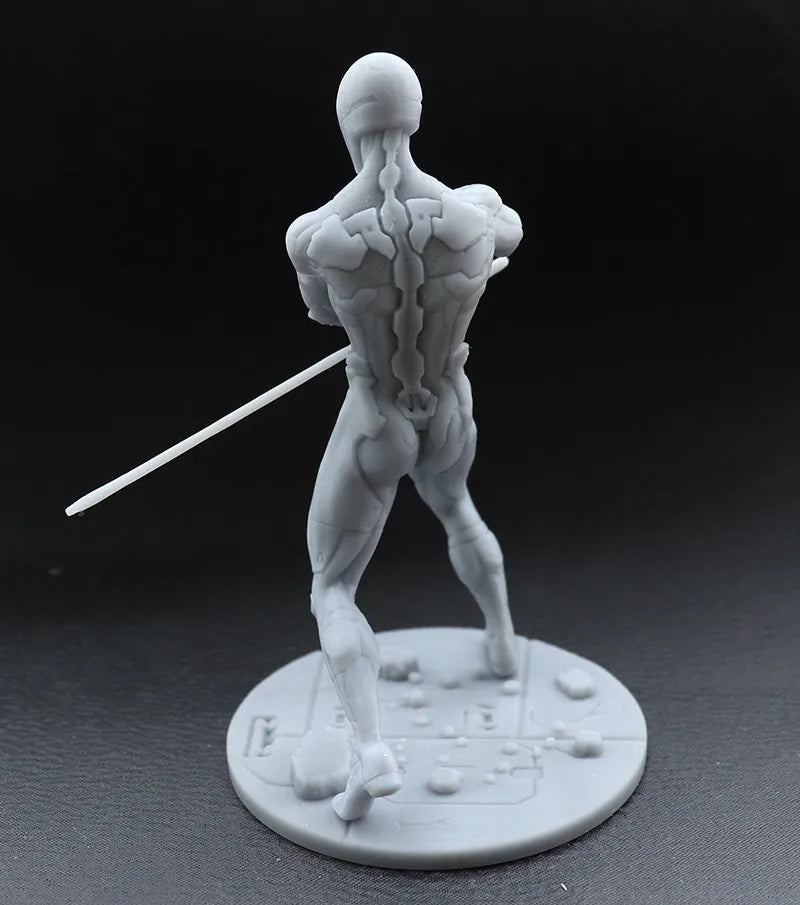 100mm Warrior Mech Character, Resin Model Figure Kit, Sci-Fi Theme, Unassembled and Unpainted