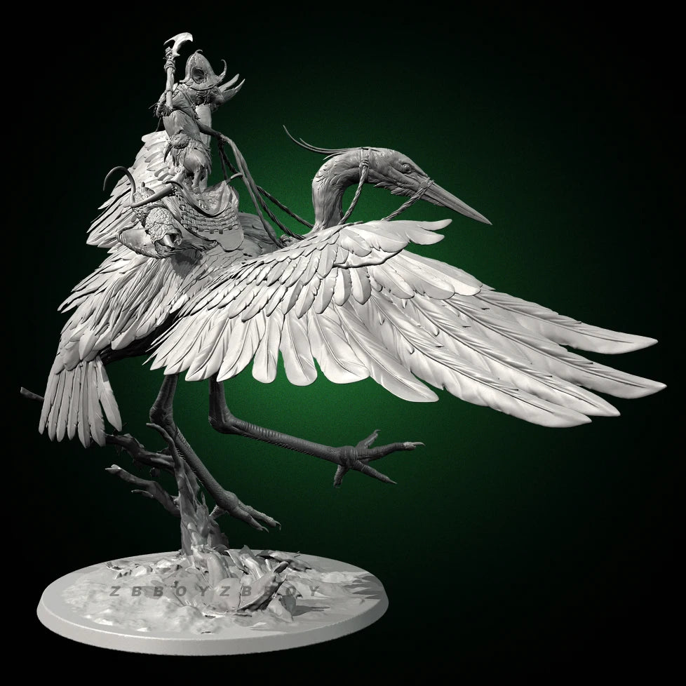 165mm Dark Fantasy Warriors & Beasts, 5 Figures, Resin Model Figure Kit, Fantasy Theme, Unassembled and Unpainted