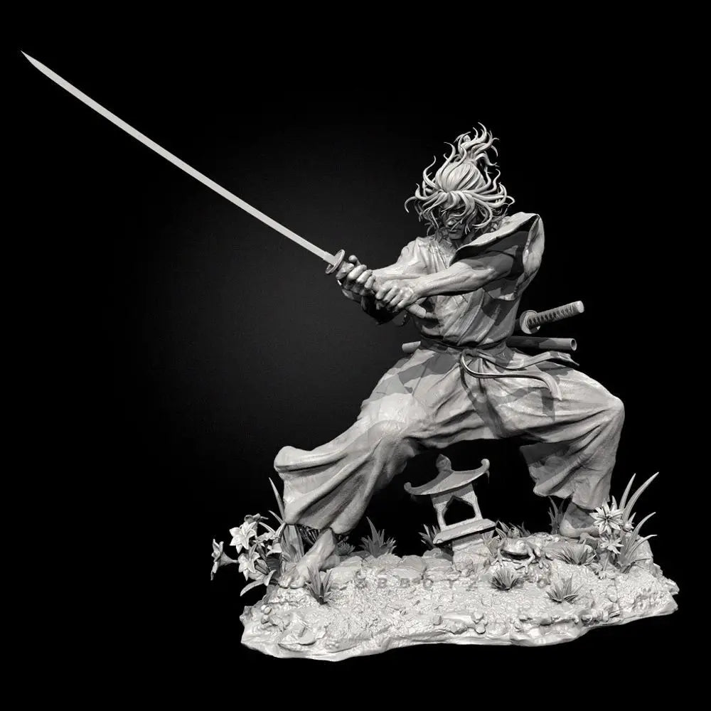 90mm Medieval Swordsman Musashi, Resin Model Figure Kit, Unassembled and Unpainted