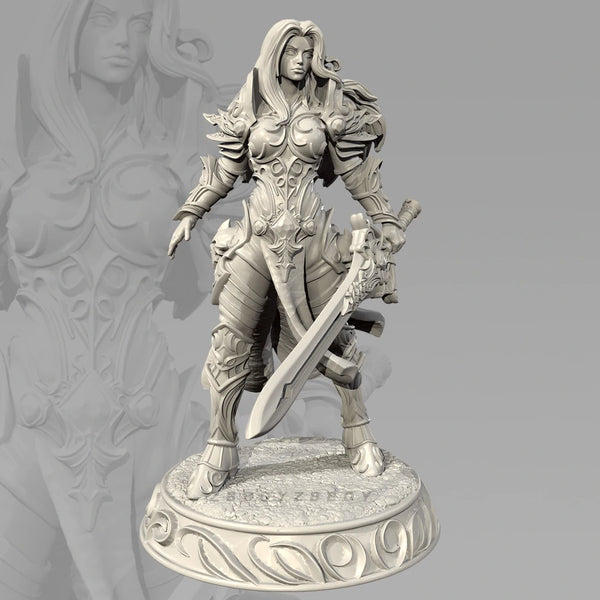 65mm Elf Warrior Ornate Armor, Resin Model Figure Kit, Fantasy Theme, Unassembled and Unpainted