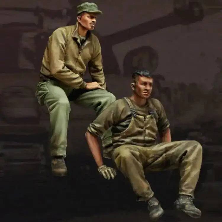 1/35 WWII US Infantry Squad Resting, 5 Figures, Resin Model Figure Kit, Unassembled and Unpainted