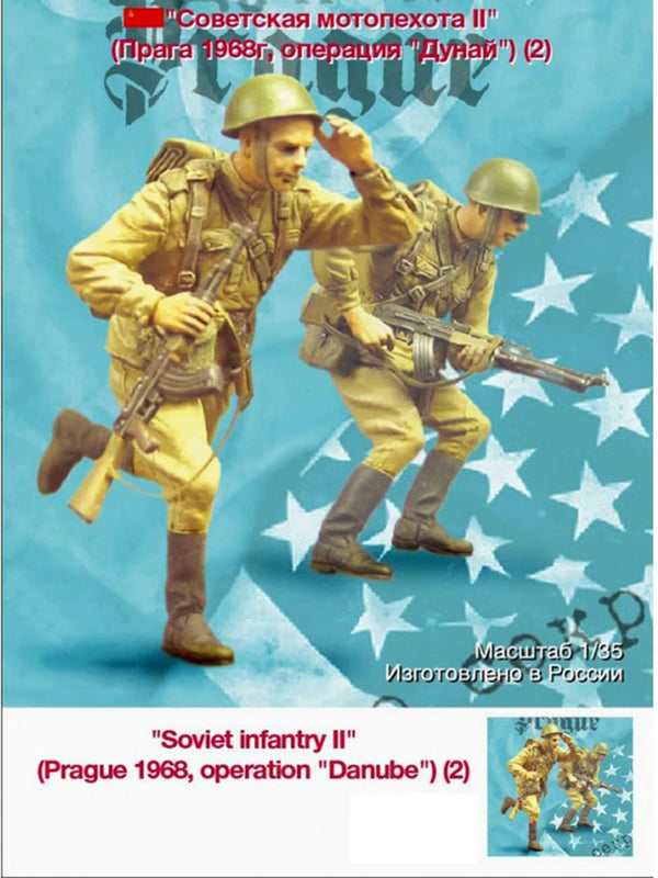 1/35 Cold War Soviet Infantry, 2 Figures, Resin Model Figure Kit, Unassembled and Unpainted