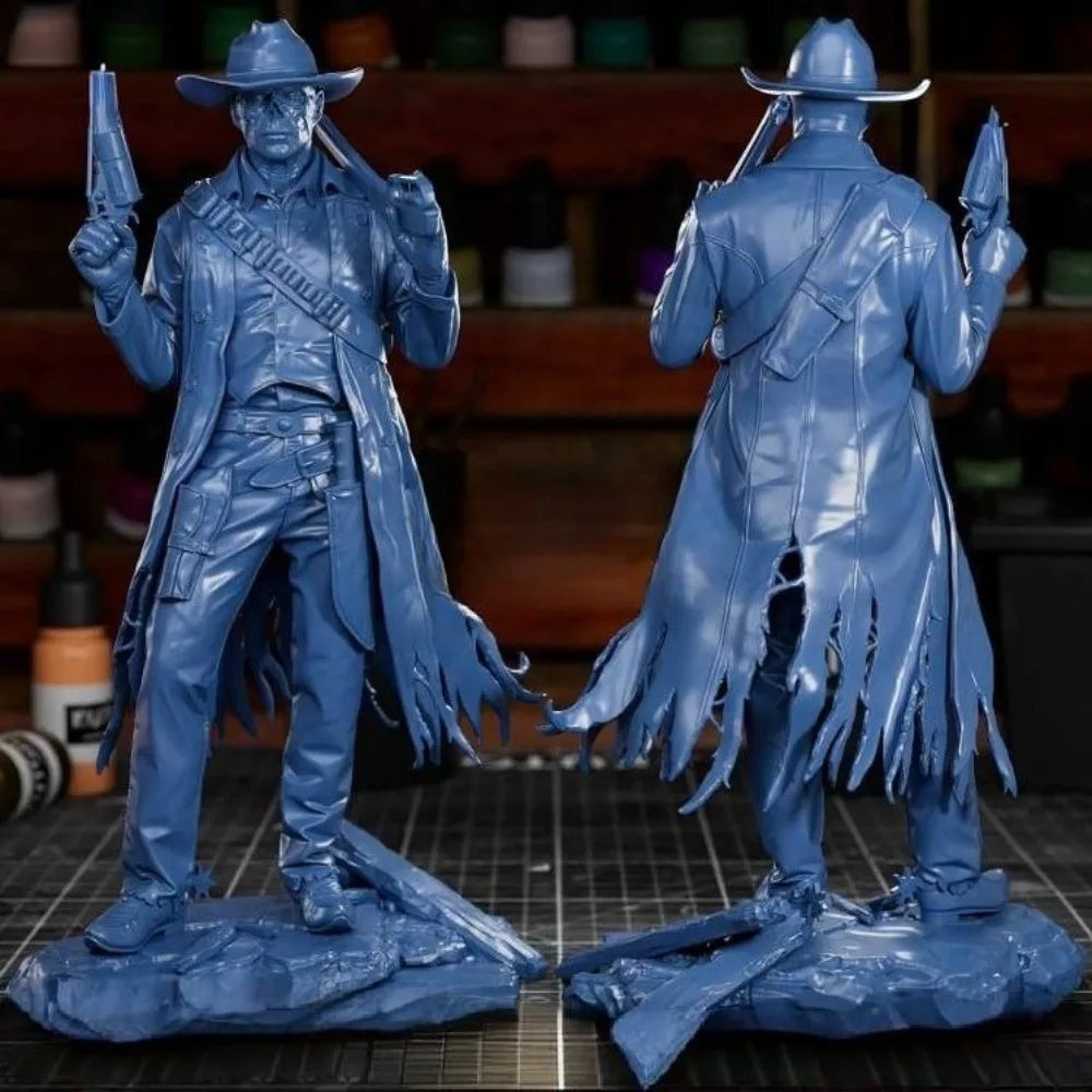 Wasteland Ghoul Cowboy, Resin Model Figure Kit, Fantasy Theme, Unassembled and Unpainted