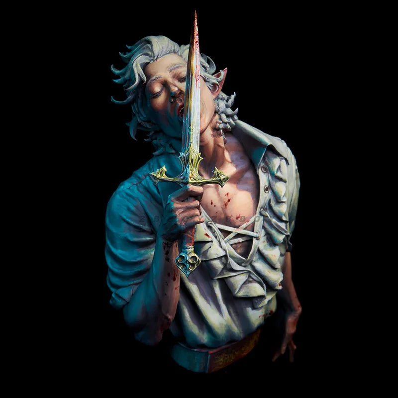 90mm Medieval Fantasy Assassin, Resin Model Bust Kit, Unassembled and Unpainted