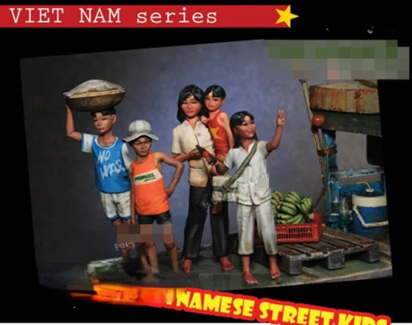 1/35 Vietnam War Civilians, 6 Figures, Resin Model Figure Kit, Unassembled and Unpainted