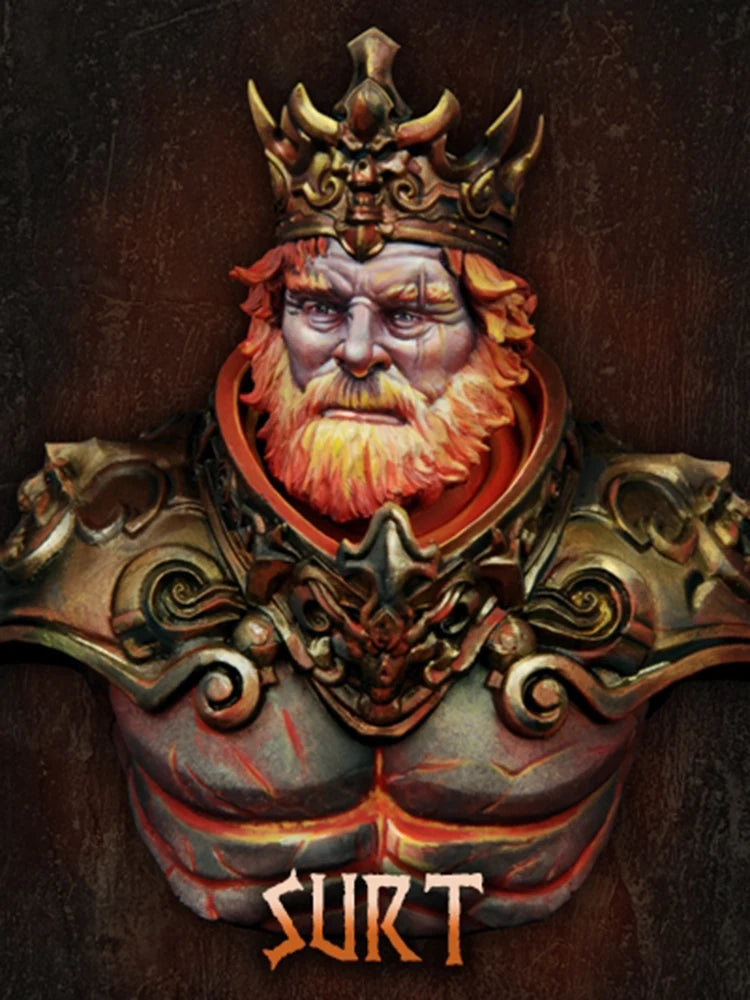 1/10 Norse Fire Giant Surt, Resin Model Bust Kit, Fantasy Theme, Unassembled and Unpainted