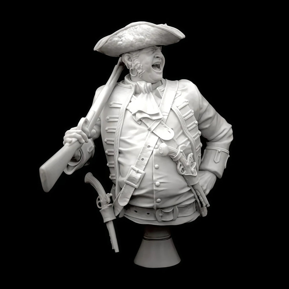 1/10 Napoleonic Pirate Captain, Resin Model Bust Kit, Unassembled and Unpainted
