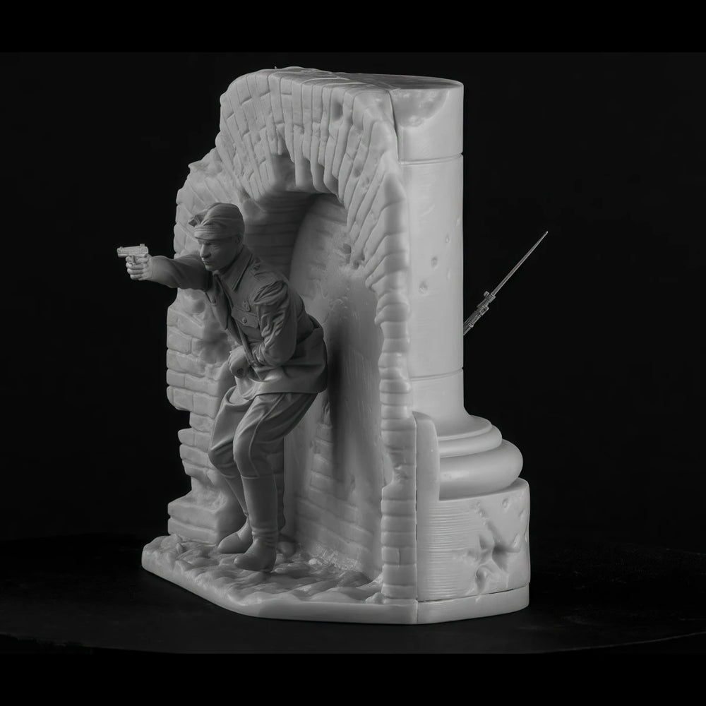 54mm Medieval Archer Soldiers Fortified Tower, 4 Figures, Resin Model Diorama Kit, Unassembled and Unpainted