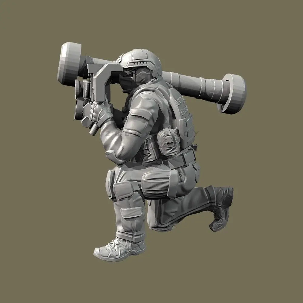 50mm Modern Special Forces Anti-armor Operator, Resin Model Figure Kit, Unassembled and Unpainted
