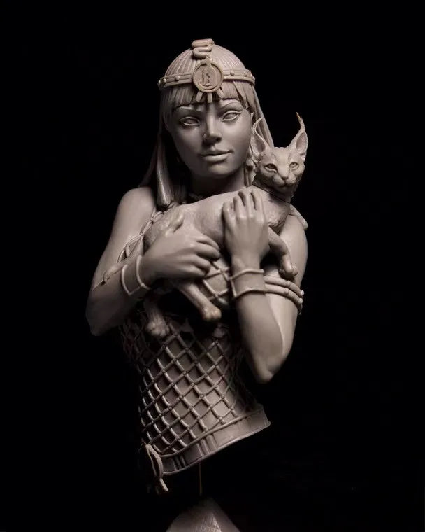 1/10 Ancient Egyptian, Resin Model Bust Kit, Unassembled and Unpainted