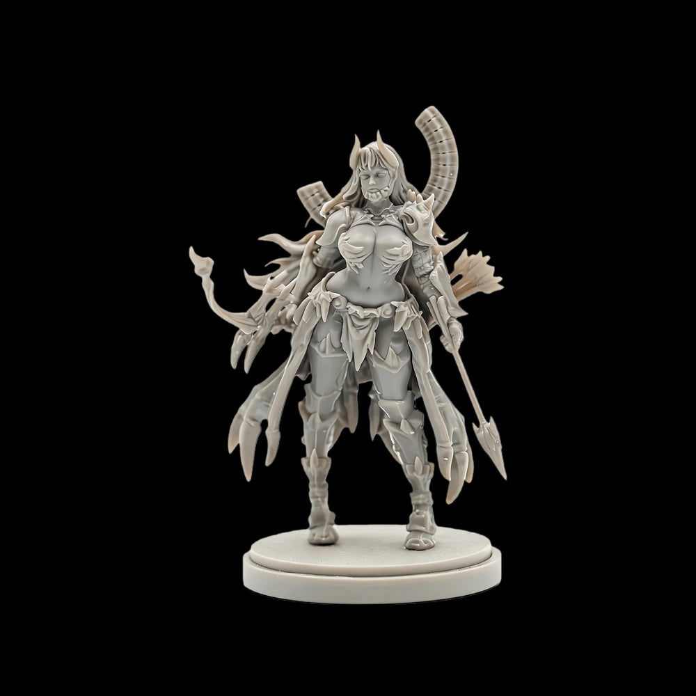 1/8 Female Warrior, Resin Model Figure Kit, Fantasy Theme, Unassembled and Unpainted