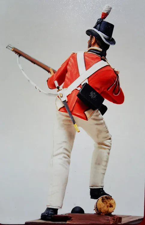 1/16 Napoleonic British Soldier American Revolutionary War, Resin Model Figure Kit, Unassembled and Unpainted