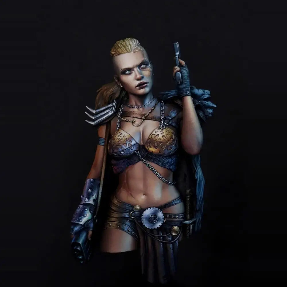 1/10 Female Hunter Warrior, Resin Model Bust Kit, Fantasy Theme, Unassembled and Unpainted