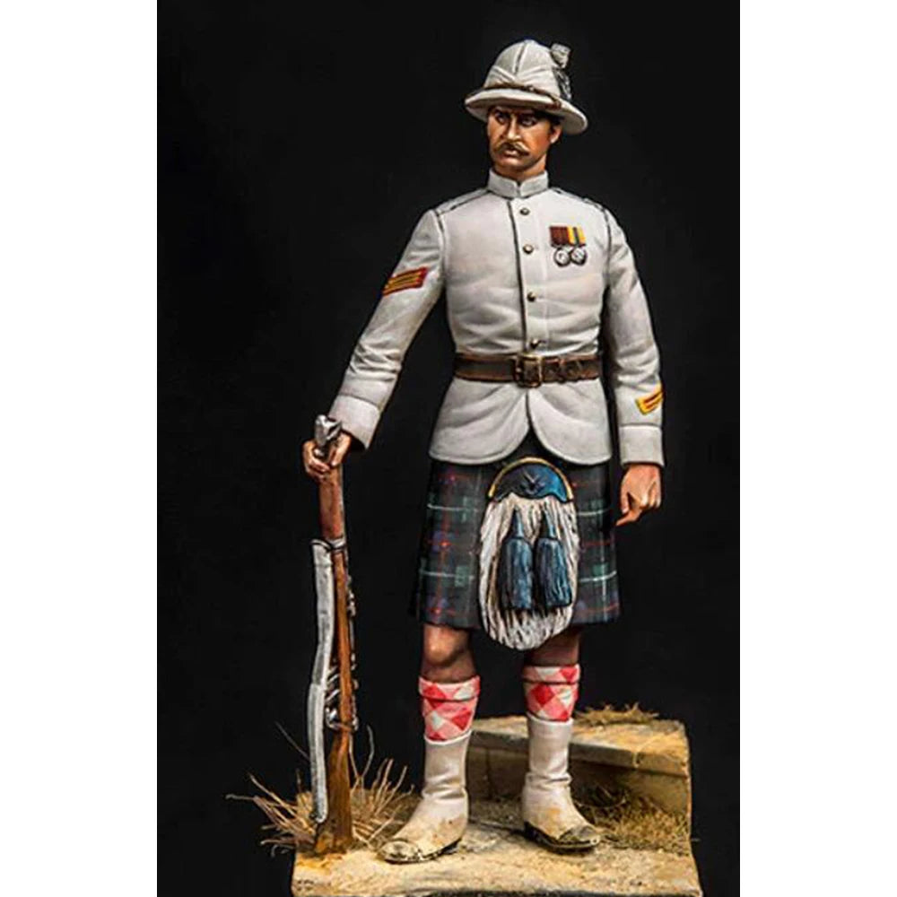 1/24 WWI British Officer with Rifle, Resin Model Figure Kit, Unassembled and Unpainted