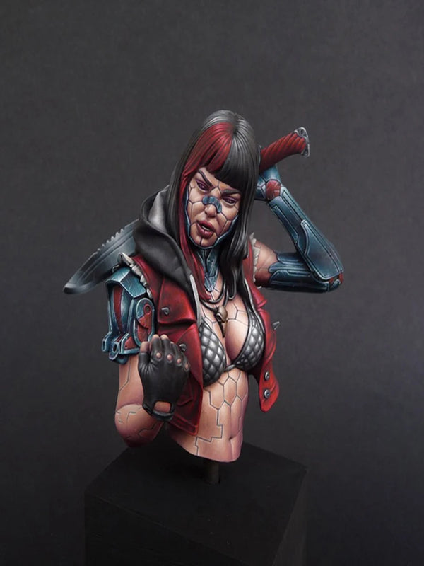 1/10 Female Warrior, Resin Model Figure Kit, Fantasy Theme, Unassembled and Unpainted