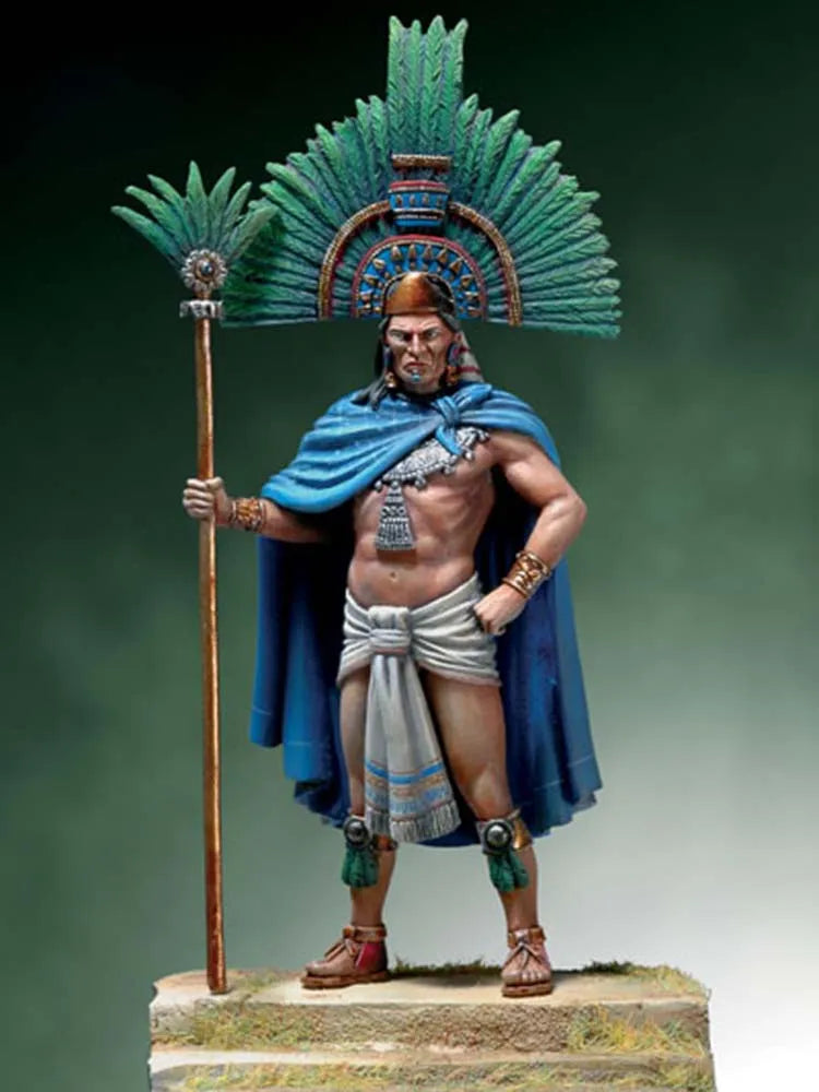 1/32 Ancient Moctezuma II Aztec Emperor, Resin Model Figure Kit, Unassembled and Unpainted