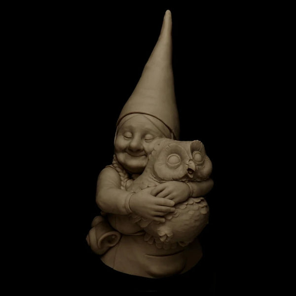 1/12 Witch Granny with Owl, Resin Model Bust Kit, Fantasy Theme, Unassembled and Unpainted