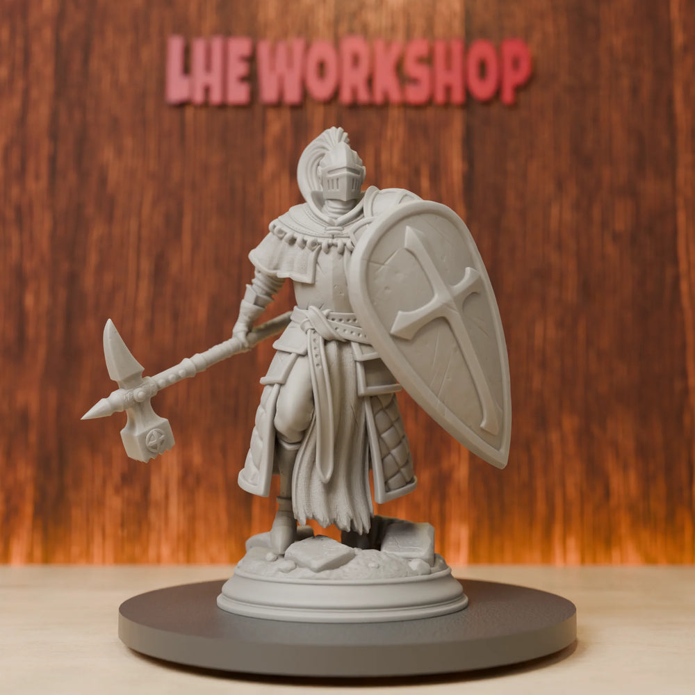 28mm Paladin Warrior, Resin Model Figure Kit, Fantasy Theme, Unassembled and Unpainted