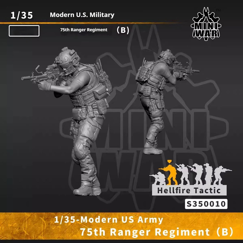 1/35 Modern U.S. 75th Rangers, 5 Figures, Resin Model Figure Kit, Unassembled and Unpainted