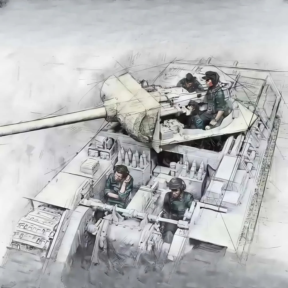 1/35 Modern Tank Crew Squad, 6 Figures, Resin Model Figure Kit, Unassembled and Unpainted