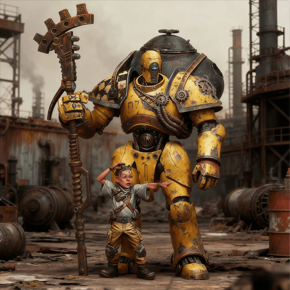 1/24 Mech Warrior Guardians, 2 Figures, Resin Model Figure Kit, Sci-Fi Theme, Unassembled and Unpainted