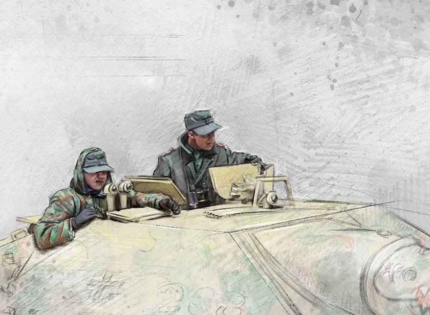 1/35 Modern Military Leaders Directing Operations, 2 Figures, Resin Model Figure Kit, Unassembled and Unpainted