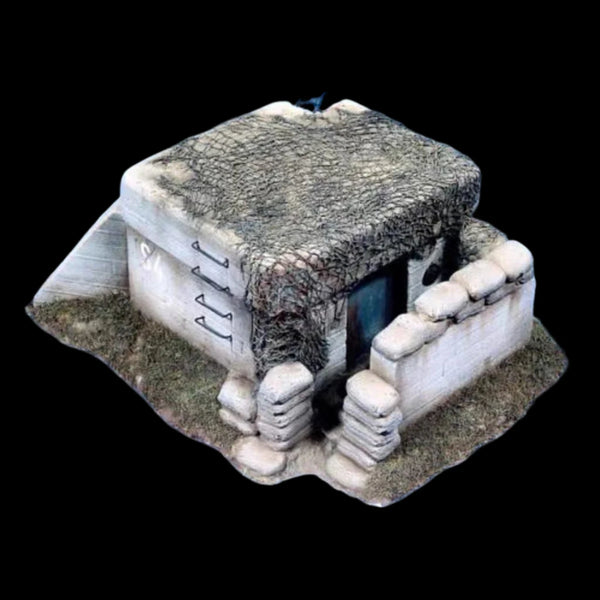 1/35 WWII German Fortified Corner Bunker, Resin Model Terrain Kit, Unpainted