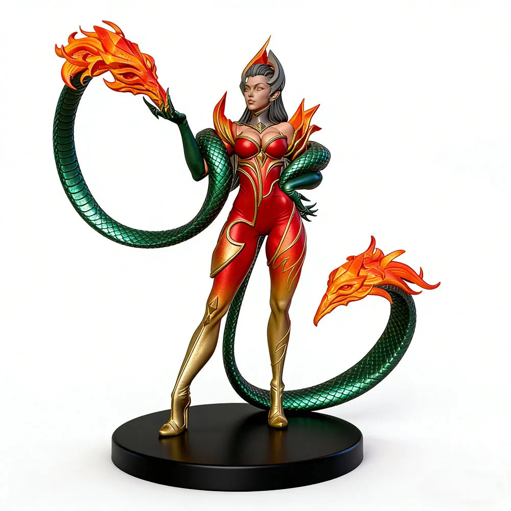 75mm Snake Spirit Sorceress, Resin Model Figure Kit, Fantasy Theme, Unassembled and Unpainted