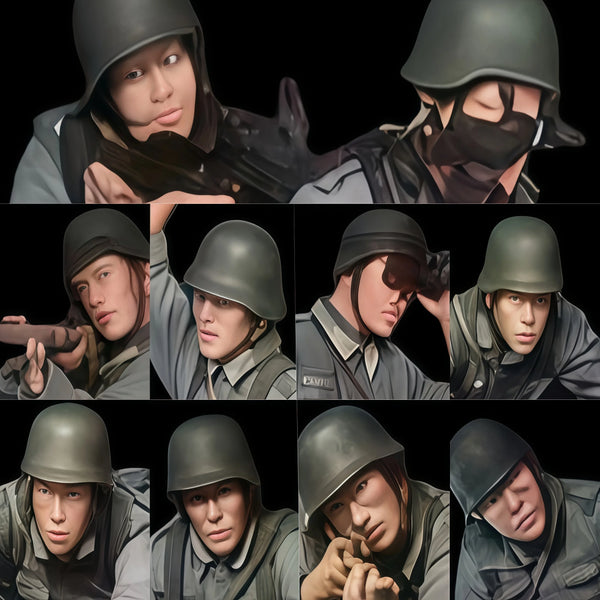 1/35 WWI Assault Team, 12 Figures, Resin Model Figure Kit, Unassembled and Unpainted