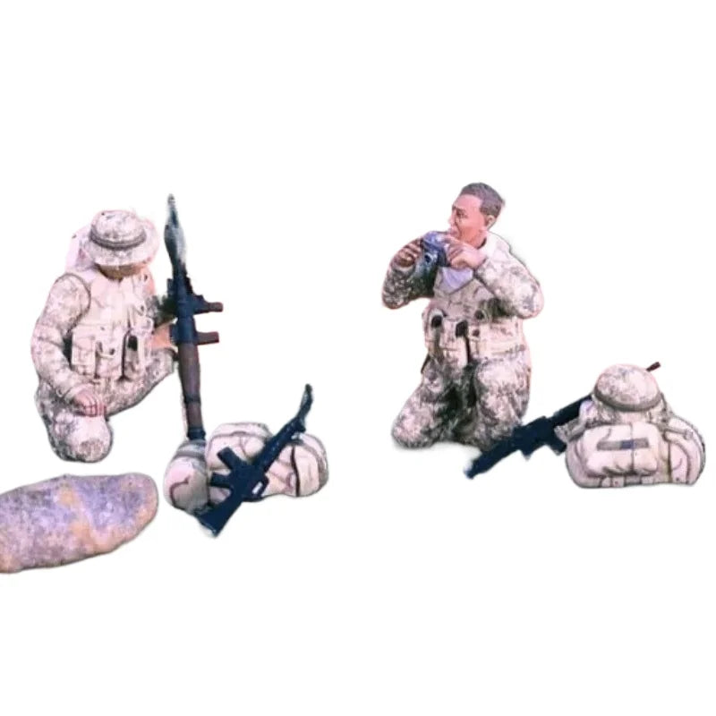 1/35 Modern US Infantry Squad in Contact, 2 Figures, Resin Model Figure Kit, Unassembled and Unpainted