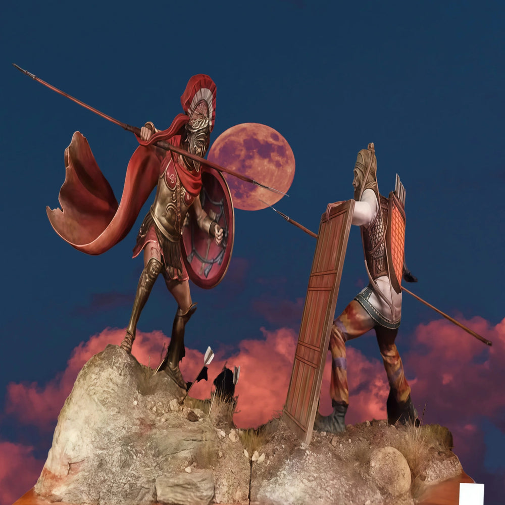 1/24 Ancient Fantasy Warriors, 2 Figures, Resin Model Figure Kit, Unassembled and Unpainted