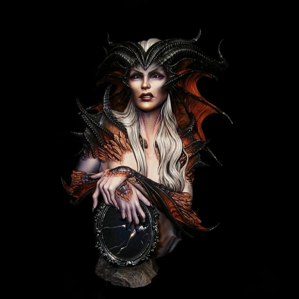 1/10 Dark Sorceress, Resin Model Bust Kit, Fantasy Theme, Unassembled and Unpainted