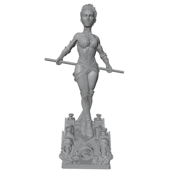 1/24 Fantasy Warrior Woman, Resin Model Figure Kit, Unassembled and Unpainted