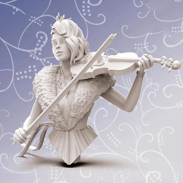 1/12 Female Musician, Resin Model Bust Kit, Fantasy Theme, Unassembled and Unpainted